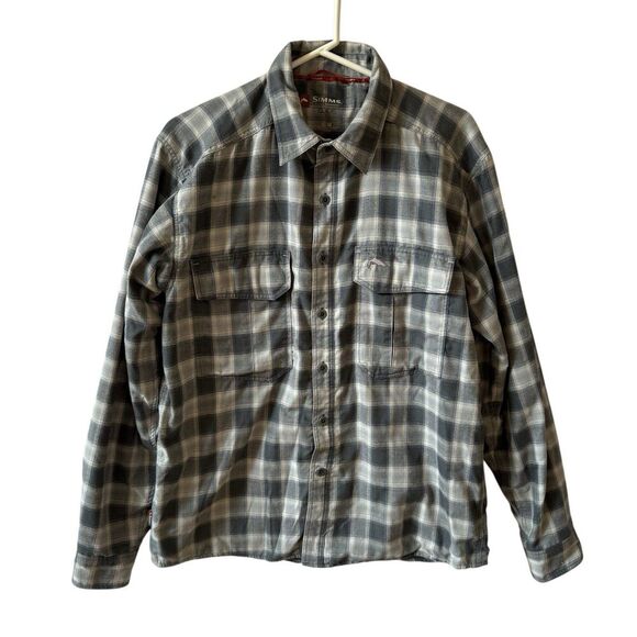 MENS SIMMS GUIDE SERIES FISHING SHIRT MIDWEIGHT LONG SLEEVE CHECKED TECHNICAL M - Picture 2 of 12